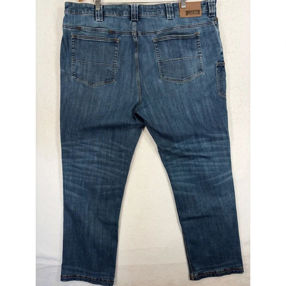 Duluth Trading Co Ballroom Double Flex Jeans Mens 42x32 Relaxed Fit Blue Denim